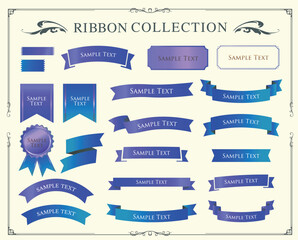 クリスマスのリボンデザインセット