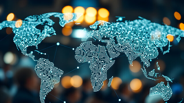 World map concept background. Modern Global map creative concept. AI generated image, ai