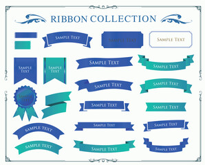 クリスマスのリボンデザインセット