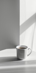 Fototapeta premium Minimalism in success: one winner's cup on a clean surface.
