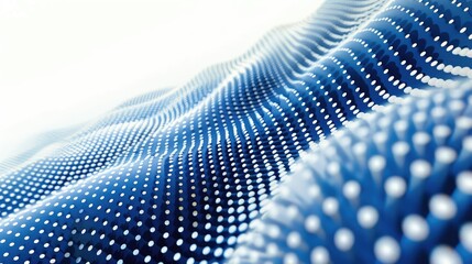 a blue and white half dot pattern