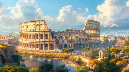 view of the colosseum city