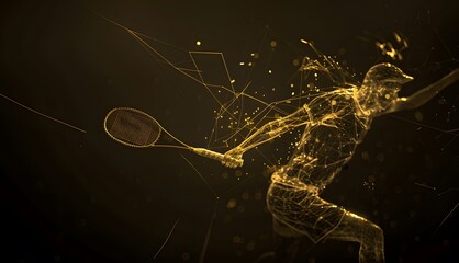 Sports, human body connection, artificial intelligence badminton