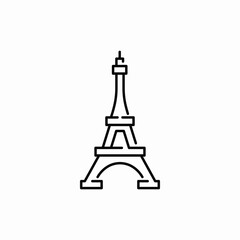 eiffel tower icon sign vector