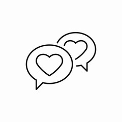 love chat bubble icon sign vector