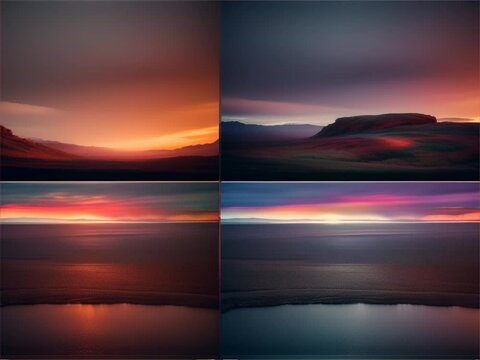 Moving landscape polyptych.