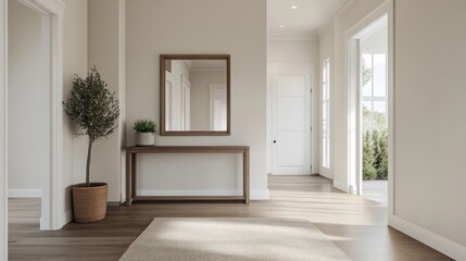 Fototapeta premium Bright and Airy Modern Home Entrance Interior