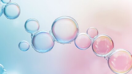 Delicate Bubbles Floating in Pastel Hues