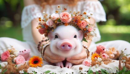 Fototapeta premium niedliches Ferkel