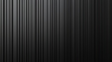 A sleek and minimalistic close-up of a dark, vertical corrugated metal surface with textured ridges. The even lighting emphasizes the industrial and modern aesthetic.
