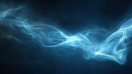 Obraz premium Abstract dark blue background with glowing light streaks modern, elegant, and dynamic visual effect. 