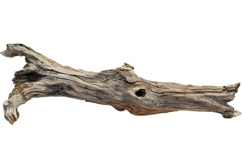 Obraz premium Natural Weathered Driftwood Piece with Unique Texture and Shape