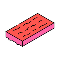 exterior facing brick line icon vector. exterior facing brick sign. isolated symbol illustration