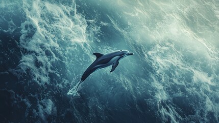 Obraz premium Dolphin Leaping in Ocean