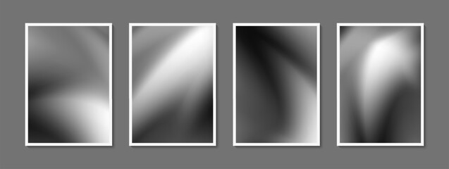 Fototapeta premium Abstract cover design template. Set of Black and White background. Vector illustration.