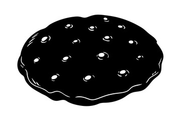 Cookie black icon vector, Cookies biscuit vector symbol