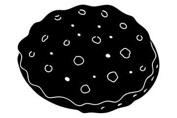 Cookie black icon vector, Cookies biscuit vector symbol