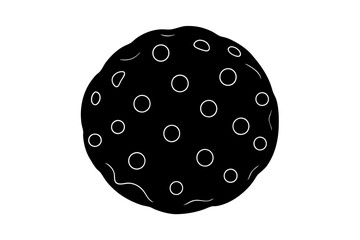 Cookie black icon vector, Cookies biscuit vector symbol