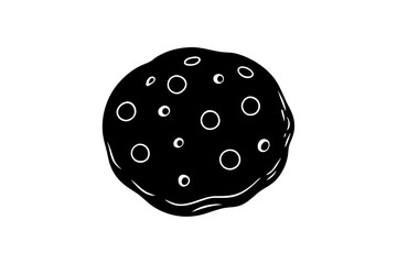 Cookie black icon vector, Cookies biscuit vector symbol