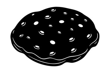 Cookies icon, cookie vector symbol, Bite biscuit icon
