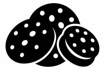 Cookies icon, cookie vector symbol, Bite biscuit icon
