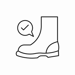 boots check icon sign vector