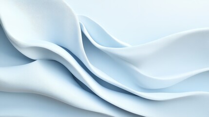 Obraz premium A soft, flowing fabric in light blue tones creates a serene and calming visual effect.
