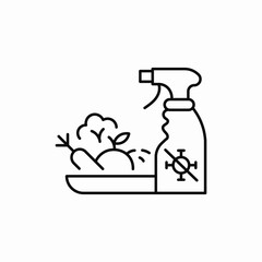 fruit vegetable washer spray icon sign vector