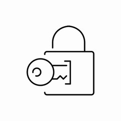 key lock icon sign vector