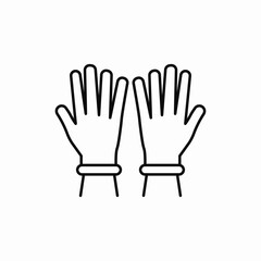 Fototapeta premium medical glove icon sign vector