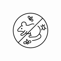 no rats anti pest icon sign vector