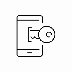 phone lock icon sign vector