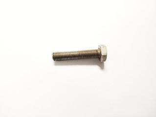 Nut bolts for sale on white background