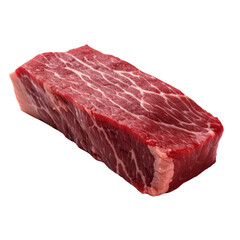 Fototapeta premium Raw Beef Cut with Intricate Marbling for Culinary Use.