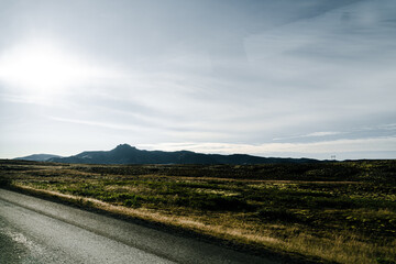 アイスランドの車窓から見た風景