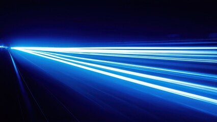A dynamic depiction of blue light streaks, suggesting speed and motion.