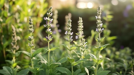 Purple Flowers in Sunlight