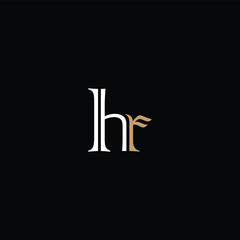 HR or RH abstract outstanding letter design. Awesome branding company different colors illustration logo.	
