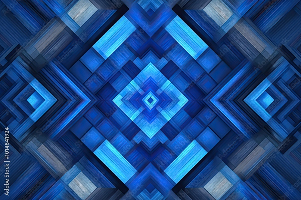Canvas Prints a vibrant blue abstract pattern featuring geometric shapes and a modern design, ideal for background
