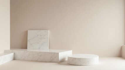 Elegant Minimalist Space with Marble Elements