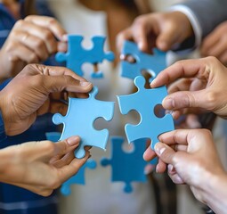 Teamwork Puzzle Connecting the Pieces for Success
