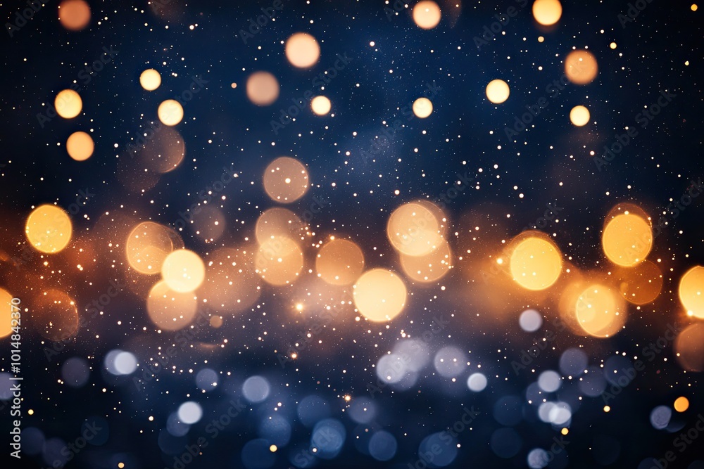 Canvas Prints captivating bokeh lights create a mesmerizing backdrop with sparkling effects in warm golden and coo
