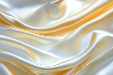 Fototapeta premium Elegant silk fabric with soft drapes, capturing light beautifully. Ideal for fashion, design, and decoration projects.