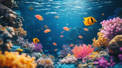 Colorful Coral Reef Underwater