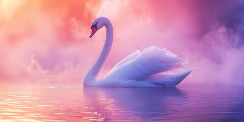 Fototapeta premium swan on the water