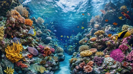Fototapeta premium Vibrant Underwater Coral Reef