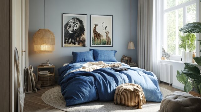 Bedroom Interior Design with Safari Theme