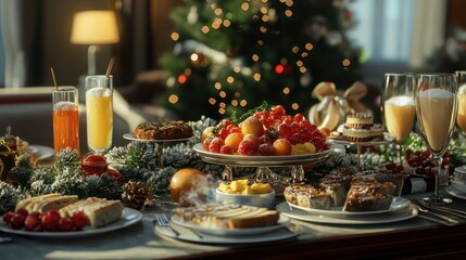 Fototapeta premium Intercontinental Christmas breakfast spread