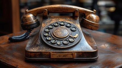 Classic antique phone evoking a sense of nostalgia