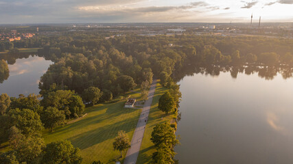 sunrise over the lake